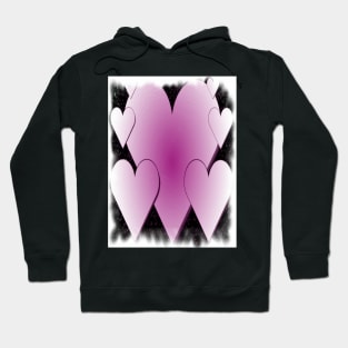 Pink Hearts-Available As Art Prints-Mugs,Cases,Duvets,T Shirts,Stickers,etc Hoodie